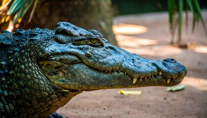 Obraz premium Close-up of crocodile head