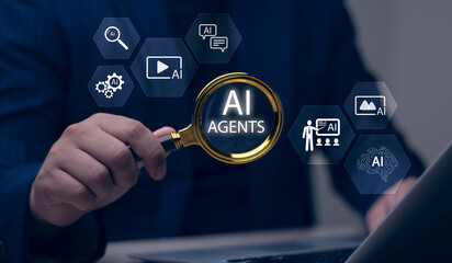 AI Agents Learning: Explore intelligent automation, machine learning, and smart technology. Visualize autonomous systems and future tech innovations.