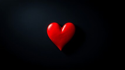 Red heart shape against a dark textured background, conveying deep emotional resonance.