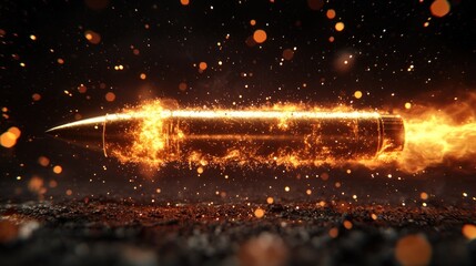 Fiery bullet projectile