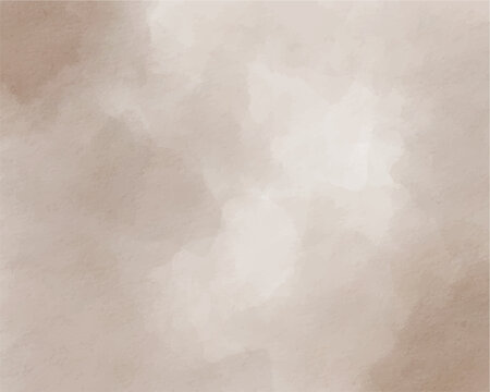Vintage watercolor background in soft beige and sepia tones. Hand painted texture resembling aged paper with delicate gradients and organic flow. Perfect for invitations, branding, creative projects