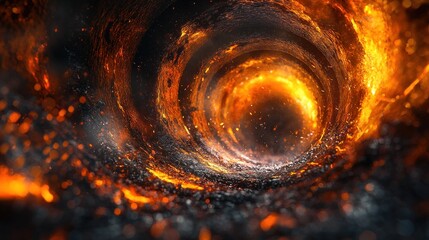 Fiery vortex tunnel through dark matter