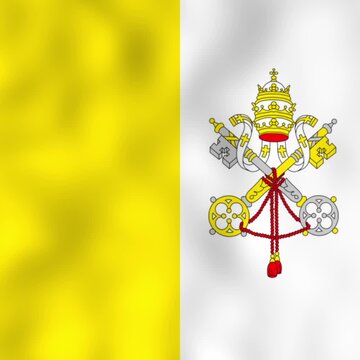 Vatican City National Flag &ndash; Square Aspect Ratio Footage