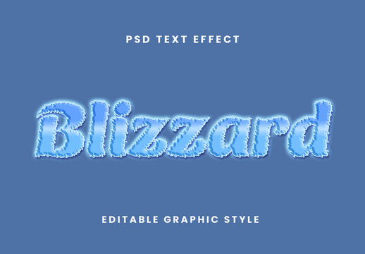 Blue And White Ice Font Blizzard Frozen Icy Winter Text Effect