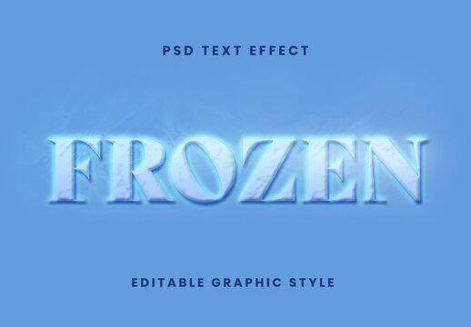 Blue Ice Font Frozen Crystal 3D Text Effect