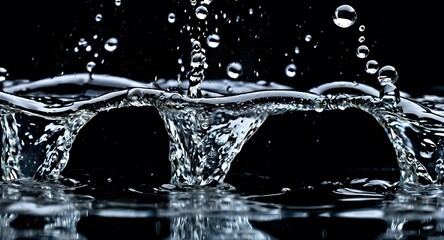 Water Droplets Splashing High-Speed Photography of Liquid Dynamics