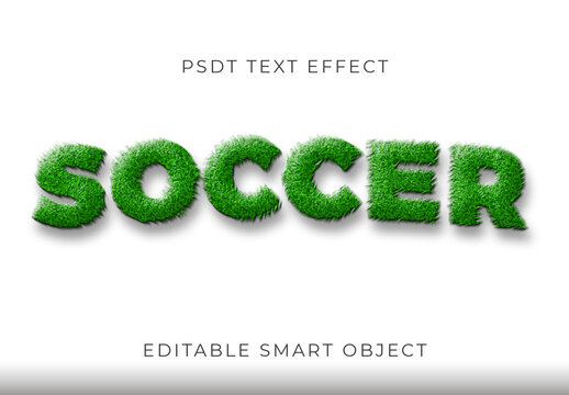 Green Grass Soccer Sport Field Text Effect
