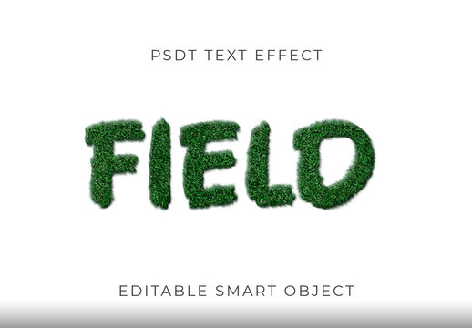 Green Grass Font Field Lawn Nature Text Effect