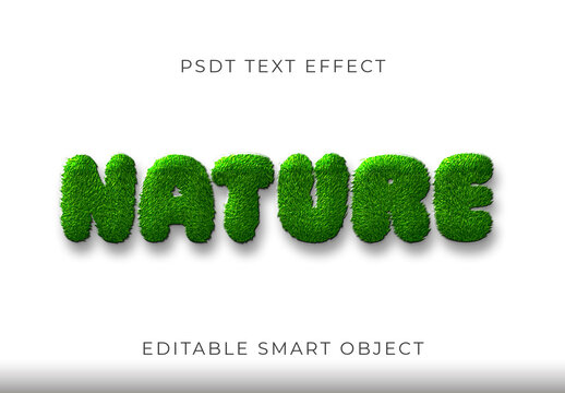 Green Grass Font Nature Field Ecology Text Effect