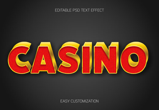 Red And Yellow Casino Font 3D Bold Luxury Money Text Effect