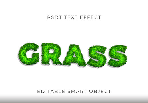 Green Grass Font Field Lawn Nature Text Effect