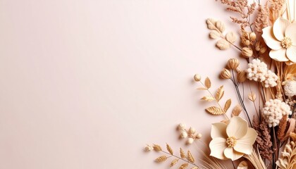 Elegant floral arrangement studio space photography minimalist environment close-up view aesthetic design for home decor