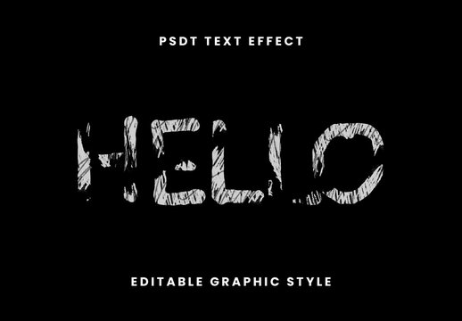 White Board Font Chalky Scratch Texture Text Effect