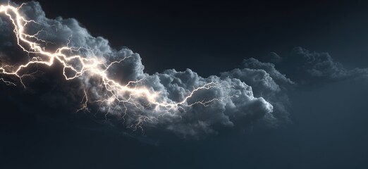 Naklejka premium Stormy clouds with lightning
