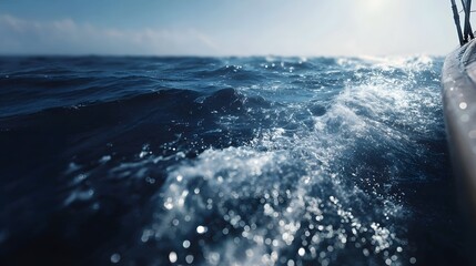 Fototapeta premium Sailing across the open ocean