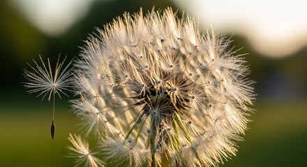 Dandelion seed head macro photography nature background spring flower plant closeup view