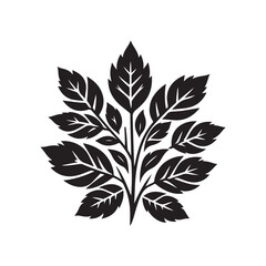 autumn leaves vector silhouette clip art logo design illustration