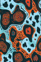 Abstract Cubism stones marbles with leopard dots and pebbles vector hand style drawn trendy different style jaguars and animal skin seamless pattern suitable for printing on surface and womenswear 