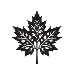 autumn leaves vector silhouette clip art logo design illustration