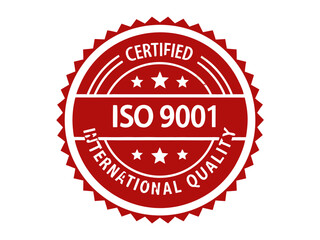 Obraz premium ISO 9001 Certified International Quality Management System Badge Seal 