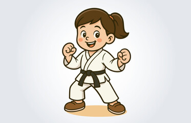 Happy School Kids Mascot Cartoon Vector Template