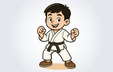 Happy School Kids Mascot Cartoon Vector Template