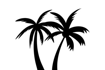 Obraz premium palm tree silhouette, beach, travel, island, coconut, paradise, Maldives 