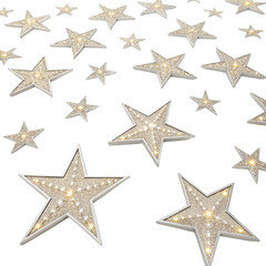 golden stars on white background