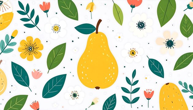 Floral pear pattern