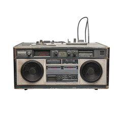 Retro Music Boombox Illustration PNG No Background