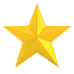 Obraz premium Golden Star: A close-up shot of a gleaming, golden star, rendered in a crisp and detailed style, its five points radiating with light and elegance.