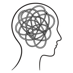 human head with brain