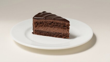 piece of chocolate cake with chocolate