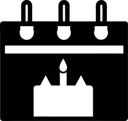 Calendar Page Marked for a Birthday Silhouette