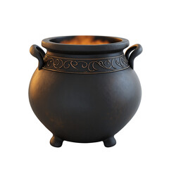 3D Witch Cauldron Isolated on Transparent Background PNG