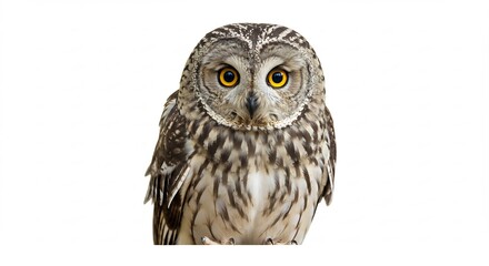 Fototapeta premium Chouette regard intense lumiere douce plumage detaille. AI Generated