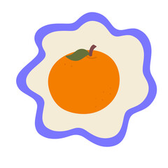  illustration of an orange fruit