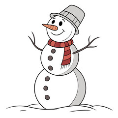 snowman with a broom