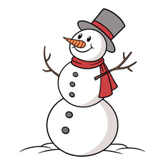 snowman with red hat