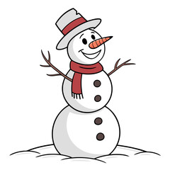 snowman with broom