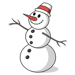 snowman with red hat