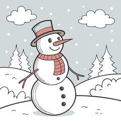 snowman in the snow