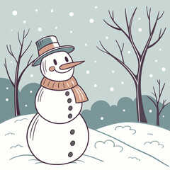 snowman in the forest