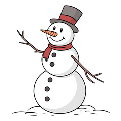 snowman with broom