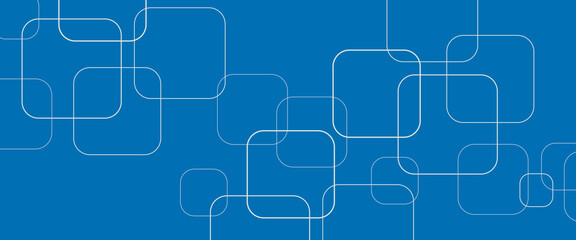 Minimal geometric background. Dynamic blue shapes composition with white lines. Abstract background modern hipster futuristic graphic. Vector abstract background texture design, bright poster, banner