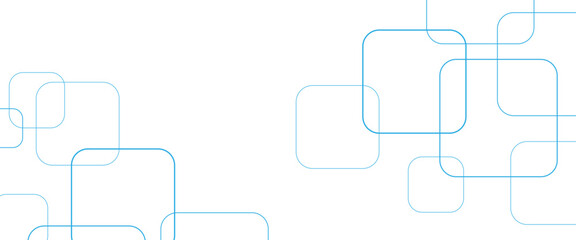 Minimal geometric background. Dynamic blue shapes composition with white lines. Abstract background modern hipster futuristic graphic. Vector