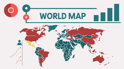Obraz premium World map