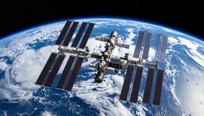 International Space Station close-up scene