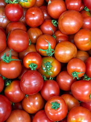 Close-up of fresh organic tomatoes