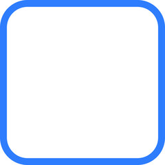 Blue frame for entering text with a check mark